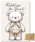 Laurea Verde Rubbelkarte Bär - Personalisierter Gutschein bedruckt mit eigenem Text im Rubbelfeld (Teddy-Bauch), Rubbelgutschein, Schwangerschaft verkünden, Rubbellos