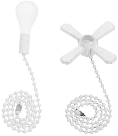 CIYODO 2pezzi Decorazione Per Ventilatore e Luce Catena Stile Vintage Per Casa e Ufficio Accessorio Elegante Per Lampade e Tende Facile Da Installare