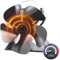 HAWCAFU 5 Blades Log Burner Fan 4.9inches/12.5cm Mini Stove Fan with Stove Thermometer Small Woodburning Fan for Small Space on Wood/Log Burner/Fireplace Top