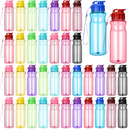 Tioncy 50 Stück Kunststoff-Wasserflaschen für Kinder, Großpackung, 50 Stück, 50 Stück, 50 Stück
