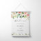 Cartello di benvenuto personalizzabile – Blush White Bloom Floral Wedding Welcome Sign personalizzato tela Hanging Sign per matrimoni, anniversari ed eventi speciali Decor (1)