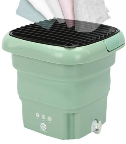 Lavatrice intelligente versatile e pieghevole, facile da riporre – lavatrice 2 in 1 | lavatrice pieghevole regolabile su 3 livelli con cestino di scarico, 3 modalità per biancheria intima