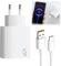 HANIUTTY Xiaomi 67W Fast Charger & 2M USB-C Cable, Compatible with Xiaomi 14/13/12 Series, Redmi Note K60/K50, Mi 11/11 Lite, Minimalist Style Charger