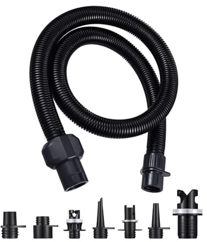 Oiieco Inflatable Boat Sup Pump Adapter Kit, Pump Extension Tube with 7 Leakproof Air Pump Nozzle,Paddle Board Pump Adaptor Kit for Inflatable Boats,Kayaks,Paddle Boards,Rafts and Pool Inflatables