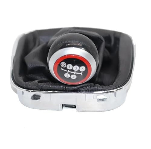 HBGURM Auto Schaltknauf Schaltknauf Für VW Für Polo 6C 2011 2012 2013 2014 2015 2016 2017 2018 2019 5-Gang-Schaltknauf-Hebelmanschette Autozubehör(Type 3)