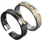 AILYFIRMO Kreativer Ring mit Retro-Crackle-Muster, Trendiger Ring aus Schwarzgold, offener Verstellbarer Herrenring, stilvolle Schmuckgeschenke für Männer (2pcs)