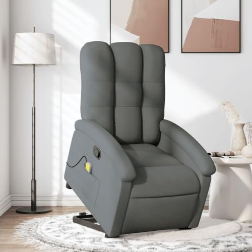 IKAYAA Fernsehsessel mit Aufstehhilfe Massagesessel TV Sessel mit Liegefunktion Verstellbar Relaxsessel Aufstehsessel Massagefunktion Liegesessel Wohnzimmer