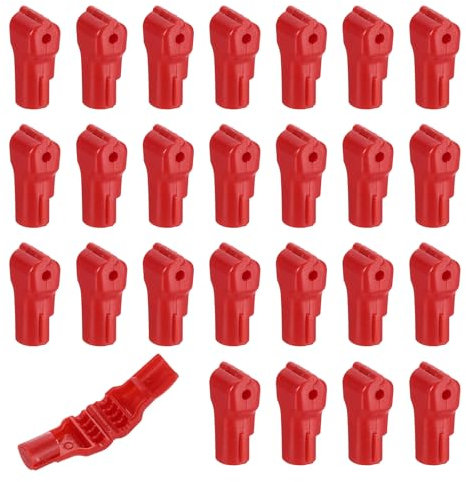 QUARKZMAN 100 Pcs de Cierres de Gancho de Perno, Cierres de Seguridad de Gancho de Exhibición de Tablero Perforado de 4 mm de Abs, Cierre Antirrobo para Gancho de Exhibición de Tablero, Rojo