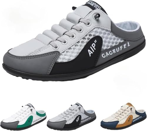 WINDEHAO Scarpe da ginnastica da uomo con schiena scoperta, casual, estive, traspiranti, morbide, pantofole sportive da giardino