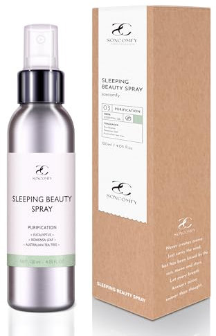 SOXCOMFY Pillow Ritual Aromatic Eucalyptus and tea tree, Calming and Relaxing Pillow Mist, Linen and Fabric Spray, Infused with Natural Essential Oils 4.05 oz