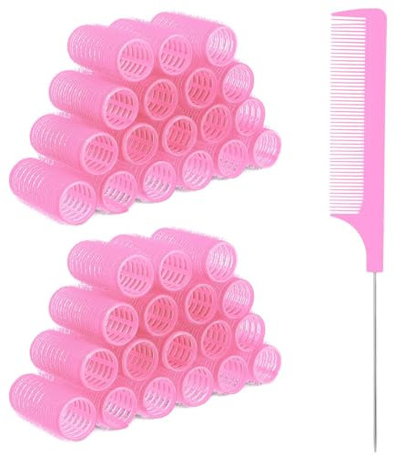 Tucnoeu 18PCS Lockenwickler Klein Selbsthaftende Lockenwickler für Kurze Haare Hair Rollers für Salon und Zuhause