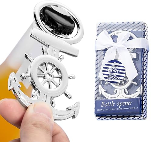 Ankerflaschenöffner | Solid Zinklegierung Nautical Bier Opener | Nautisches Thema Barkeeper Bierflaschenöffner | Tragbarer Soda -Bieröffner, einzigartige Hochzeitsbevorzugungen für Männer Frauen, Kreu