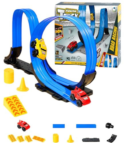 RCGOFOLLOW Magnetisches Anti Gravitations Spielzeugauto zum Klettern an der Wand. Emboadlie Trägheitsautos mit Schiene. Magnetisches ABS Spielzeugauto zum Klettern an der Wand, 2.3 m