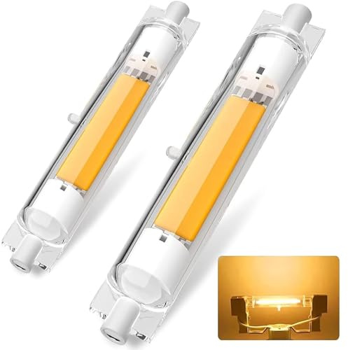 ACAATVE R7S LED 118mm Dimmbar 30W Lampen Ersatz für 300W Halogen Glühbirnen, LED R7S 118mm Warmweiß 3000K 3000 LM, 360°Abstrahlwinkel, Kein Flackern für Deckenfluter Stehlampe Wandleuchte, 2er Pack