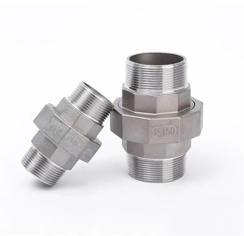 Raccord union en acier inoxydable SS304, 1/2, 3/4, 1, 1-1/4, 1-1/2, 2, filetage mâle double, raccord de tuyau moulé(1)