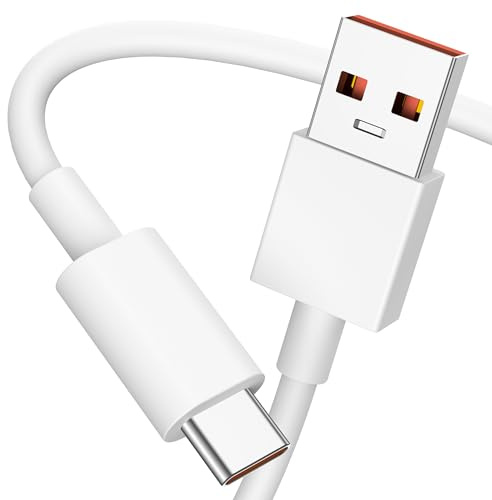 Oumida 1M USB C Charge Turbo Cable for Xiaomi 14 13 Lite/13/13 Pro/12T/12 12X/11T Mi 10 10T, Cable Type C, 6A Fast Charging for Redmi Note 11 Pro+ 5G/11 Pro/10 9 Pro 11S/12, Poco F4/X4 Pro 5G/X4 GT