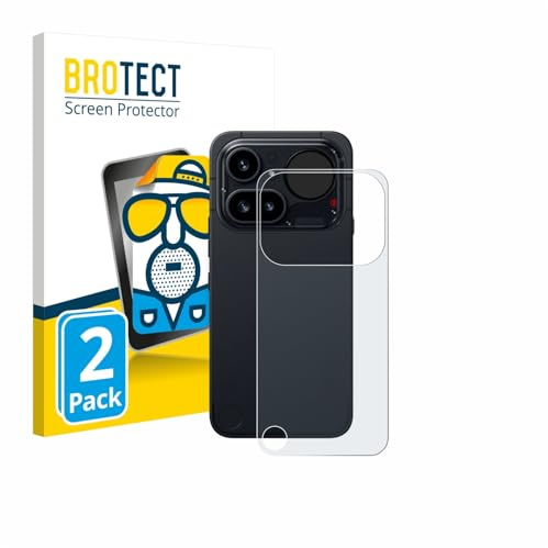 BROTECT Schutzfolie für Nothing Phone (4a) Pro | (Rückseite) 2 Stück Entspiegelnder Displayschutz Made in Germany Matte Displayschutz-Folie Anti-Reflex Einfache Montage