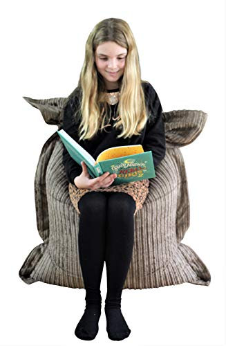 HH Home Hut Kids Beanbag Jumbo Cord Seat Corduroy Fabric Indoor Gaming Chair Cushion Bean Bag Bedroom POD Bag Ergonomic Design for Body Support Lounge Boho Decor Living Room Gamer for Children