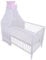 Amilian® Chiffonhimmel Himmel mit Schleife Betthimmel Hellrosa (Chiffonhimmel)