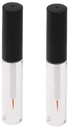 Sitrda 2pcs Refillable Empty Clear Acrylic Eyeliner Vials Tube Eyelash Growth Oil/Mascara/Eye Gloss Liquid Bottle Container With Brush 4ml
