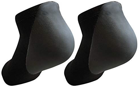 KidSole RX Gel Full Length Sports Sock for Kids with Heel Sensitivity from Severs Disease, Plantar Fasciitis. (2 Pairs, 4 Socks) US Kid's Sizes 1-4 (Black)