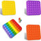 KUNSTIFY 4X Pop IT Fidget Toy Antistress Spielzeug für Erwachsene Kinder Popit Figetttoys Fidget Toys pop it Set Fidget Toy Set pop it Fidget Toy Popet Poppet popit poppit Push pop (Quadrat Set)