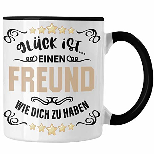 Trendation - Bester Freund Tasse Geschenk Beste Freunde Bester Freund Der Welt Geschenkidee (Schwarz)