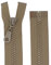 Reißverschlüsse Kunststoff Plastik Reißverschluss grob 5mm teilbar (30 cm, hellbraun)