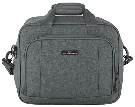Von Cronshagen Flugumhänger Cloud 2.0 | praktische Umhängetasche für Handgepäck Flugzeug | Tasche mit Handgepäcksmaßen | mit Aufsteckfunktion (Anthracite)
