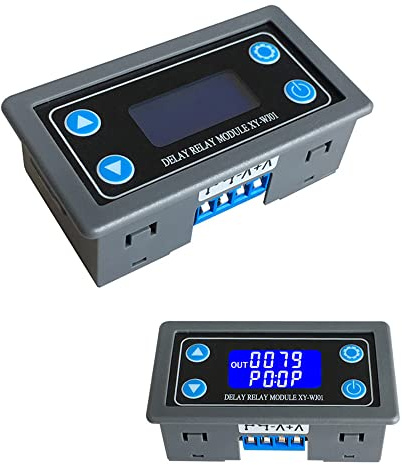 Hsthe Sea Delay Relay Module 12V 24V 0.01s-9999min Digital Timer Cycle Delay Switch Module with LCD Display Switch Button
