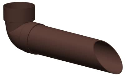 4Home&Garden | Wasserspeier Wassersammler DN 60 | Kunststoff PVC Braun | Dachrinnensystem RG 70 Typ200 Fallrohr DN 60