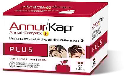 Annurkap PLUS Integratore Annurtri Complex | per Rinforzare e Far Crescere i Capelli | Crescita Capelli e Anticaduta | 90 Capsule
