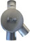 zbs24 Zink Wasserverteiler mit Drehgriff 87mm Regenwasserverteiler aus Titan-Zink für Fallrohre Wasserweiche, Einfach von rechts auf links umbaubar