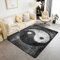 Buohwiwe 3D Teppich Yin Und Yang - Modern Schlafzimmer Flanell Teppich Yin Und Yang Wohnzimmer Teppich - Dekoration Carpet rutschfeste Teppiche 120 x 170 cm