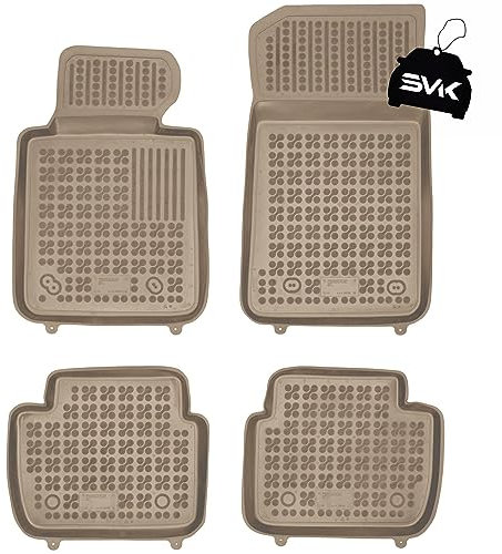 SMK Beige Auto fußmatten gummimatten passt für BMW 3er E46 1998-2007 fussmatten Auto für alle Jahreszeiten, die vor Schmutz und Dreck schützt fußmatten Auto