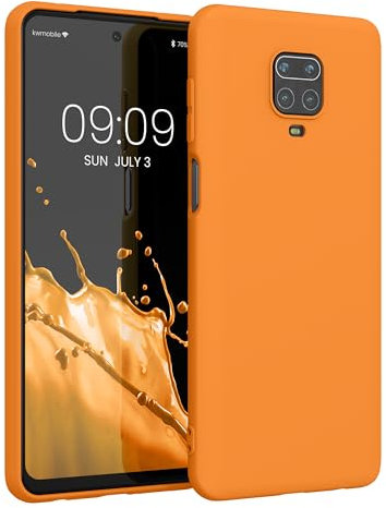 kwmobile Hülle kompatibel mit Xiaomi Redmi Note 9S / 9 Pro / 9 Pro Max Hülle - weiches TPU Silikon Case - Cover geeignet für kabelloses Laden - Fruity Orange