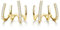 Dochais Ohrringe Creolen Gold Gold Ohrringe Set Damen 925 Sterling Silber Creolen Ohrringe Set Hypoallergen mit Zirkonia AAA+ Ohrstecker Klein Schlafen Mehrere Piercings 14 Karat vergoldeter Schmuck