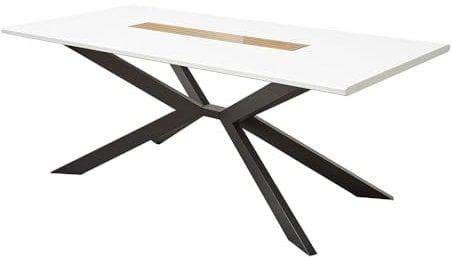 Lomadox Esstisch mit Spider-Gestell, 180x100cm, weiß