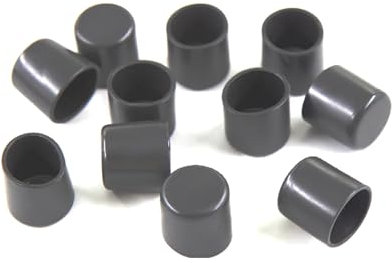 Leliafleury 8Pcs 25mm Rubber Leg Tips Round End Caps Black Chair Leg Covers Non-Slip Rubber Furniture Feet Replacement Tips for Tables Chairs Desks