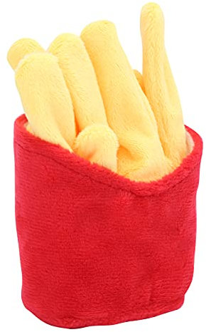 Zerodis Simulations-Pommes-Frites-Plüsch-Hundekauspielzeug für Kleine, Mittelgroße Katzen und Hunde, Hundespielzeug, Pommes-Frites-weiches Plüschspielzeug, Kleine, Mittelgroße Katzen