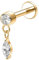 AROWRO Gold Tragus Medusa Conch Helix Monroe Philtrum Piercing Schmuck Labret Tragus Lip Cartilage Medusa Schmuck Titan Innengewinde Tragus Hoop Ohrringe 16g Lip Rings 6mm