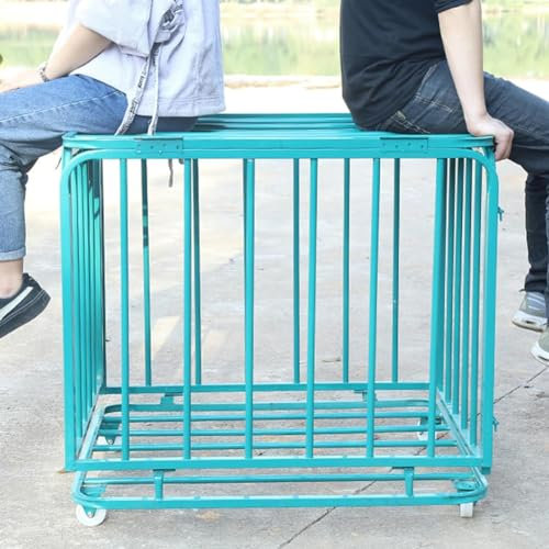 UPWONEC Rolling Sports Ball Storage Cart, Garage Ball Storage with Wheels, Sports Basketball Football Rack Organizer for Stadium, Stackable Ball Cage for Garage Storage,L