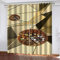 Blickdichter Vorhang Kinderzimmer Schlafzimmer Verdunkelungsvorhänge 3D Goldene Kugel Kreativ Druck Muster Ösenvorhang 2 Stücke Fenstergardinen Schallschutz Vorhang 166X200Cm (HxB)