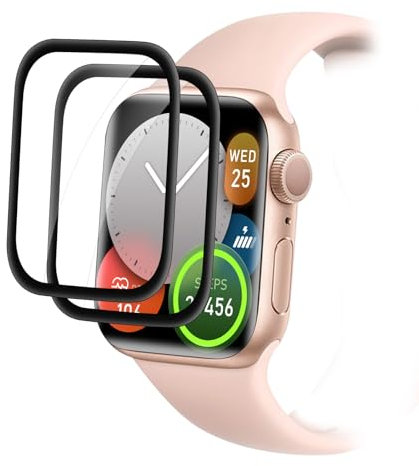 Agedate 2 Stück Schutzfolie für Panzerglas für Apple Watch Series 4/5/6/se 40mm Schutzglas, Flexible TPU Blasenfrei Displayfolie für iWatch 40mm Panzerfolie, Displayschutz für iWatch SE 40mm Ultradünn
