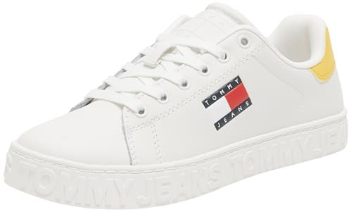 Tommy Jeans Tjw Logo Outsole Sneaker ESS En0En02703, Parte Superior Baja Mujer, Yellow (Yellow Dahlia), 37 EU