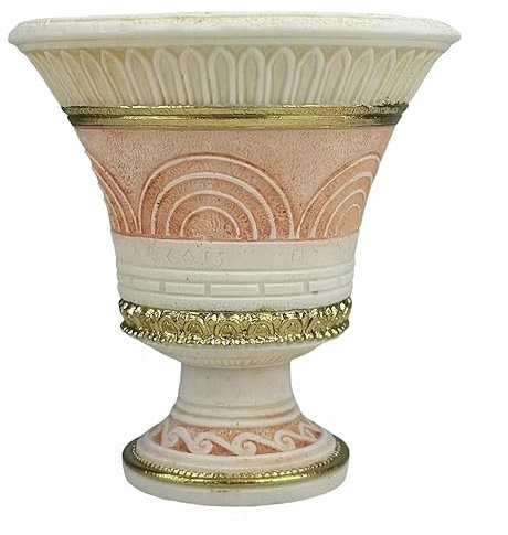 Statue de la Coupe de la Justice de Pythagore en fonte grecque en albâtre 12 cm