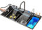 KISYHOLG Évier de Cuisine à Deux Cascades 100 x 50 cm Acier Inoxydable avec Pistolet Pulvérisateur Haute Pression et Affichage Numérique LED