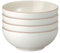 Denby - Heritage Atrium Set of 4 Cereal Bowls - 820ml Capacity - Dishwasher & Microwave Safe Crockery - Soft White Glaze Effect - Ceramic Stoneware Bowls - Chip & Crack Resistant - L17xW17xH6.5