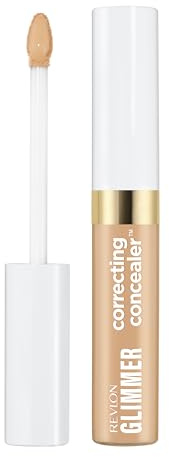 REVLON Glimmer Correcting Concealer – Liquid-Concealer mit Koffein, Vitamin C und Steviosid, ultraleichte Formel, natürliches Finish bis zu 24H, Gelbton 115, 9 ml