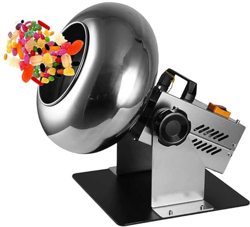CASEGO Zuckerkugel-Beschichtungs-Trocknungsmaschine 200 W, mit Ständer und Haartrockner, 1–3 kg/Zeit, elektrisches Gerät zum Überziehen von Schokolade (220V)